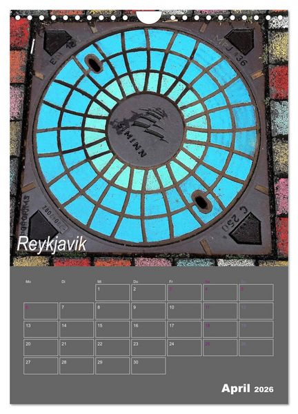 Produktbild: Faszination Kanaldeckel (Wandkalender 2026 DIN A4 hoch), CALVENDO Monatskalender