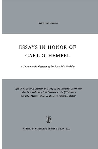 Produktbild: Essays in Honor of Carl G. Hempel