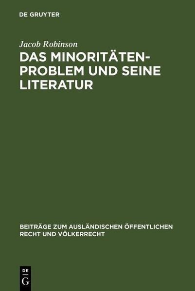 Produktbild: Das Minorit&auml;tenproblem und seine Literatur