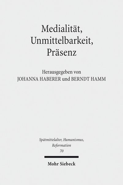 Produktbild: Medialit&auml;t, Unmittelbarkeit, Pr&auml;senz