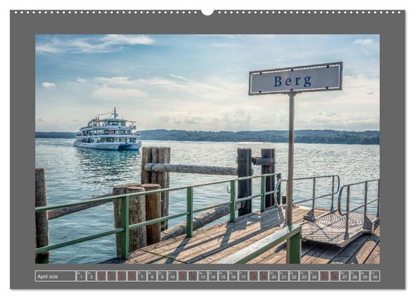 Produktbild: Impressionen vom Starnberger See II (hochwertiger Premium Wandkalender 2026 DIN A2 quer), Kunstdruck in Hochglanz