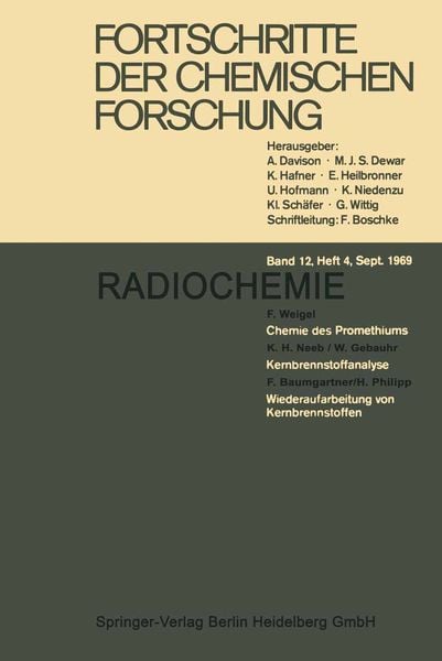 Produktbild: Fortschritte der Chemischen Forschung