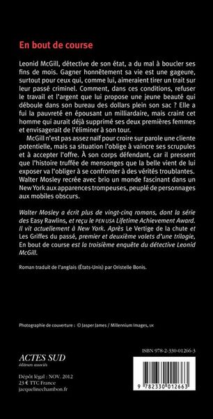 Produktbild: En Bout de Course ; la Troisieme Enquete de Leonid Mcgill