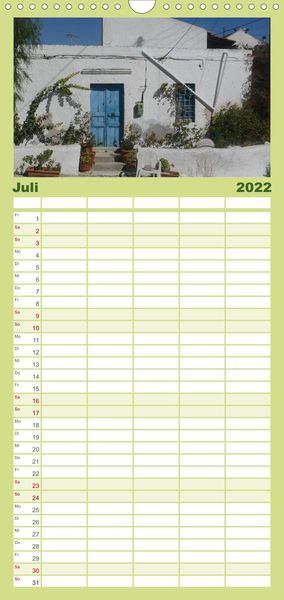 Produktbild: Kreta - Paradies an der Wiege Europas - Familienplaner hoch (Wandkalender 2022 , 21 cm x 45 cm, hoch)