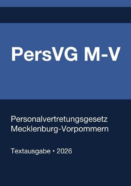 Produktbild: PersVG M-V - Personalvertretungsgesetz Mecklenburg-Vorpommern 2026