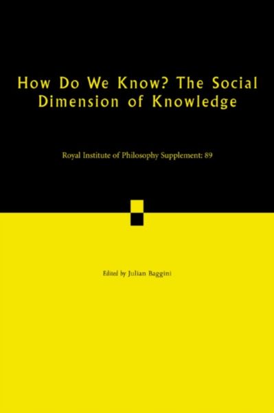 Produktbild: How Do We Know? The Social Dimension of Knowledge