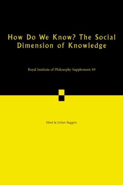 Produktbild: How Do We Know? the Social Dimension of Knowledge: Volume 89