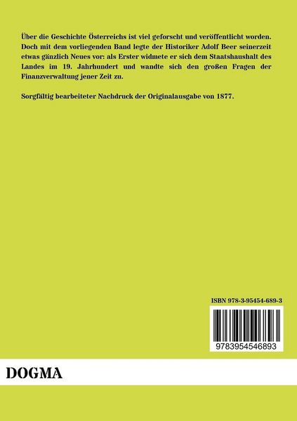 Produktbild: Die Finanzen &Ouml;sterreichs im XIX. Jahrhundert