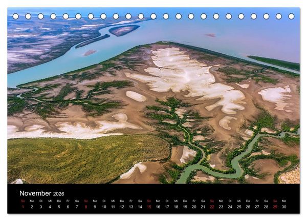 Produktbild: Australien 2026 Kimberley aus der Vogelperspektive (Tischkalender 2026 DIN A5 quer), CALVENDO Monatskalender