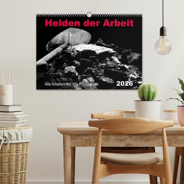 Produktbild: Helden der Arbeit - Alte Arbeitsmittel des Ruhrgebiets (Wandkalender 2026 DIN A3 quer), CALVENDO Monatskalender