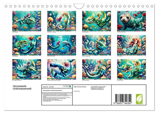Produktbild: Verzauberte Unterwasserwelt (Wandkalender 2026 DIN A4 quer), CALVENDO Monatskalender
