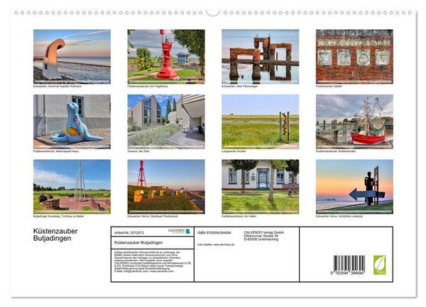 Produktbild: K&uuml;stenzauber Butjadingen (hochwertiger Premium Wandkalender 2027 DIN A2 quer), Kunstdruck in Hochglanz