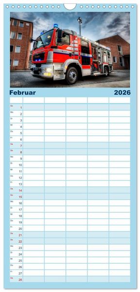 Produktbild: Familienplaner 2026 - Berufsfeuerwehr Braunschweig mit 5 Spalten (Wandkalender, 21 x 45 cm) CALVENDO