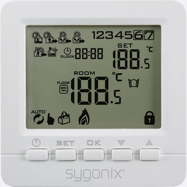 Produktbild: Sygonix SY-4500818 Raumthermostat Unterputz Wochenprogramm 1St.