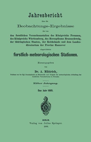 Produktbild: Jahresbericht &uuml;ber die Beobachtungs-Ergebnisse