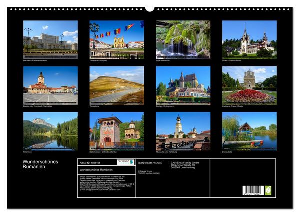 Produktbild: Wundersch&ouml;nes Rum&auml;nien (Wandkalender 2026 DIN A2 quer), CALVENDO Monatskalender