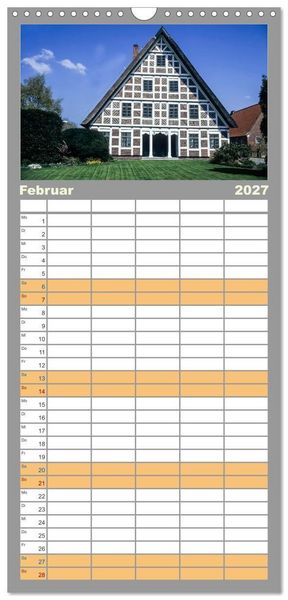 Produktbild: Familienplaner 2027 - Das Alte Land- im Rhythmus der Jahreszeiten mit 5 Spalten (Wandkalender, 21 x 45 cm) CALVENDO