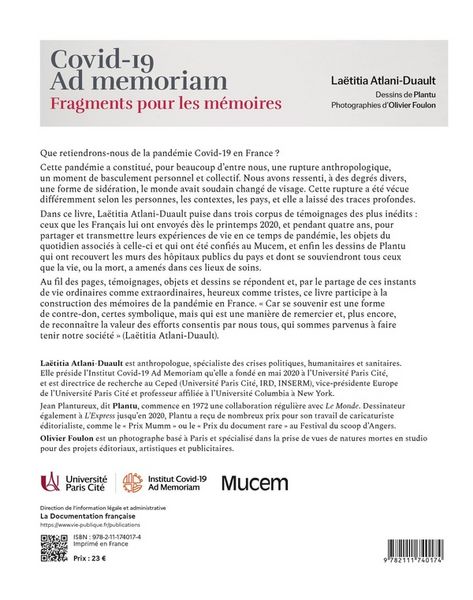 Produktbild: Covid 19, Ad Memoriam. Fragments Pour les Memoires: Fragments Pour
