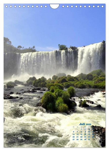 Produktbild: Wasserf&auml;lle S&uuml;damerikas - Iguazu Wasserf&auml;lle (Wandkalender 2026 DIN A4 hoch), CALVENDO Monatskalender