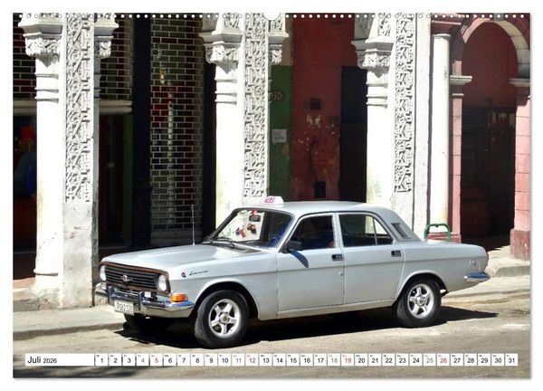 Produktbild: Auto-Legende Wolga - Ein Oldtimer aus der UdSSR auf Kuba (Wandkalender 2026 DIN A2 quer), CALVENDO Monatskalender