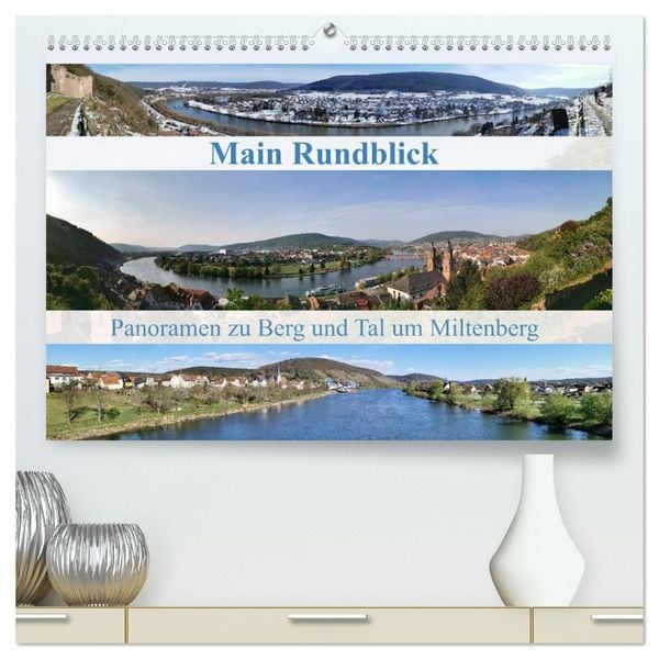 Main Rundblick (hochwertiger Premium Wandkalender 2026 DIN A2 quer), Kunstdruck in Hochglanz