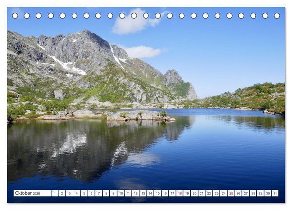 Produktbild: Norwegen - Unterwegs auf den Lofoten (Tischkalender 2026 DIN A5 quer), CALVENDO Monatskalender