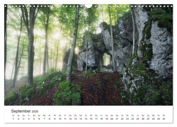 Produktbild: Fr&auml;nkische Schweiz &ndash; Zwischen Burgen, H&ouml;hlen und W&auml;ldern (Wandkalender 2026 DIN A3 quer), CALVENDO Monatskalender