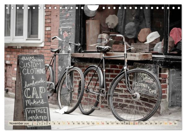 Produktbild: Fahrrad Alltag - Film Noir Style (Wandkalender 2026 DIN A4 quer), CALVENDO Monatskalender