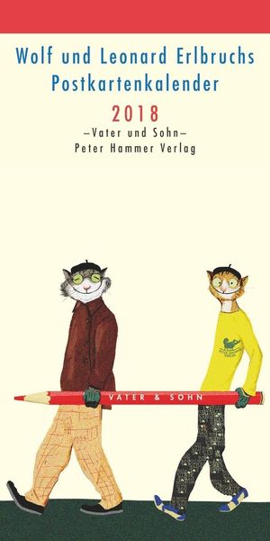 Produktbild: Wolf und Leonard Erlbruchs Postkartenkalender 2018