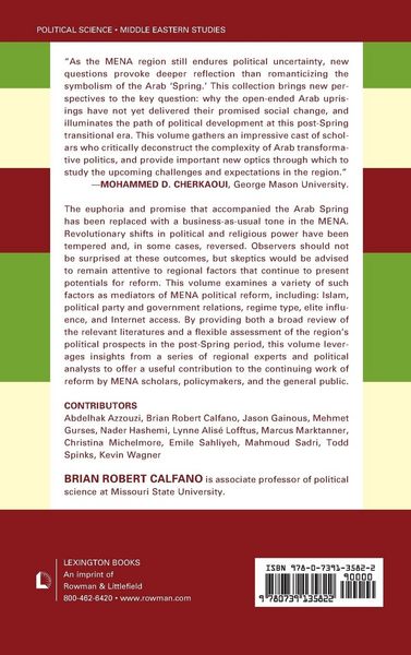 Produktbild: Assessing MENA Political Reform, Post-Arab Spring