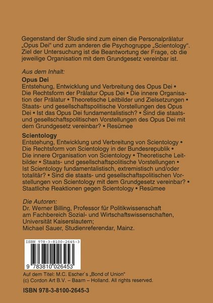 Produktbild: Opus Dei und Scientology