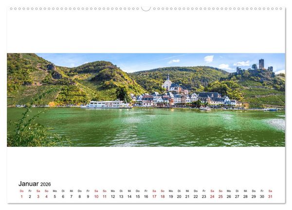 Produktbild: Mosel im Panorama (hochwertiger Premium Wandkalender 2026 DIN A2 quer), Kunstdruck in Hochglanz