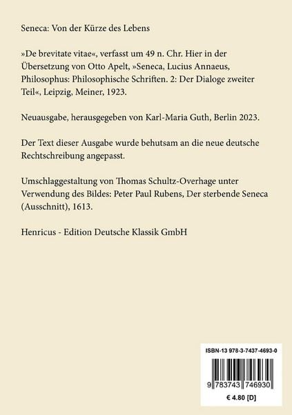 Produktbild: Von der K&uuml;rze des Lebens