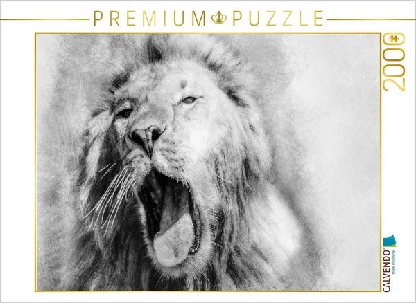 CALVENDO Puzzle Der Löwe | 2000 Teile Lege-Größe 90 × 67 cm Foto-Puzzle für glückliche Stunden