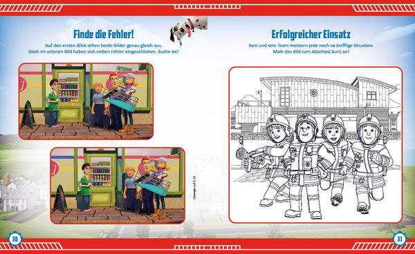 Produktbild: Feuerwehrmann Sam: 500 Sticker - Stickern - R&auml;tseln - Ausmalen
