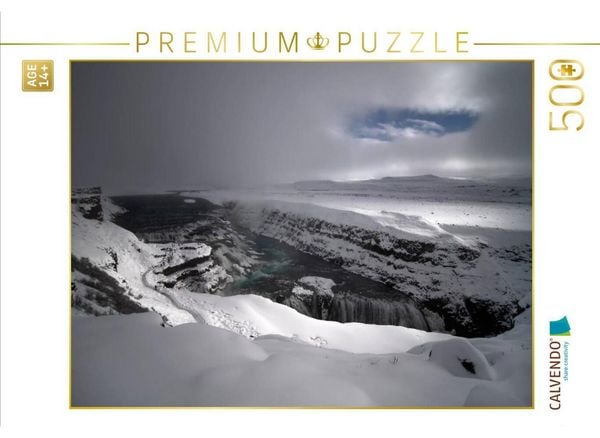 CALVENDO Puzzle Gullfoss | 500 Teile Lege-Größe 48 × 36 cm Foto-Puzzle für Erwachsene