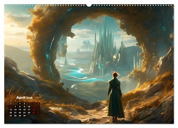 Produktbild: Portale in fremde Welten - Mystische Pforten (hochwertiger Premium Wandkalender 2026 DIN A2 quer), Kunstdruck in Hochglanz