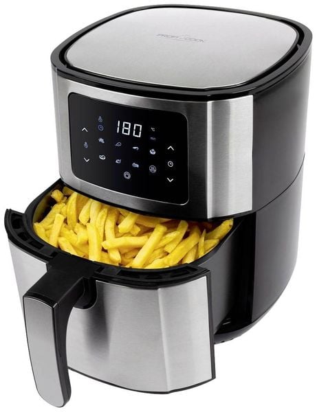 Profi Cook PC-FR 1239 H Heißluft-Fritteuse 5.5l Edelstahl, Schwarz