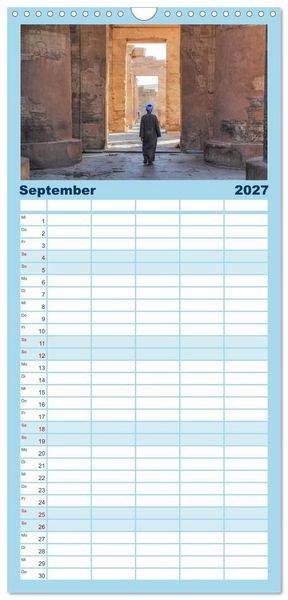 Produktbild: Familienplaner 2027 - &Auml;gypten mit 5 Spalten (Wandkalender, 21 x 45 cm) CALVENDO