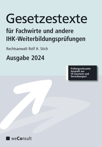 Produktbild: Gesetzestexte f&uuml;r Fachwirte Ausgabe 2024