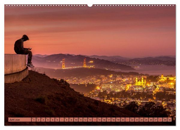 Produktbild: If I'm going to San Francisco (hochwertiger Premium Wandkalender 2026 DIN A2 quer), Kunstdruck in Hochglanz