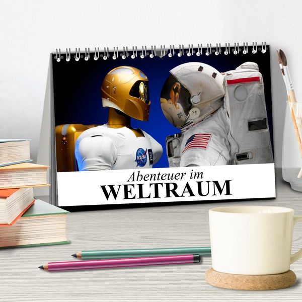 Produktbild: Abenteuer im Weltraum (Tischkalender 2026 DIN A5 quer), CALVENDO Monatskalender