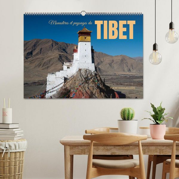 Produktbild: Monast&egrave;res et paysages du Tibet (Calendrier mural 2027 DIN A2 vertical), CALVENDO calendrier mensuel