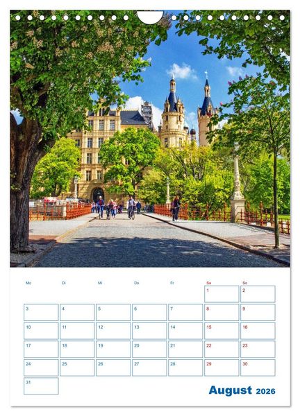 Produktbild: Residenzstadt Schwerin - Mecklenburg-Vorpommern - Terminplaner (Wandkalender 2026 DIN A4 hoch), CALVENDO Monatskalender