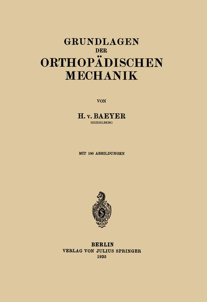 Produktbild: Grundlagen der Orthop&auml;dischen Mechanik