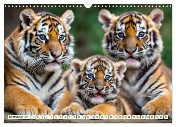 Produktbild: Tiger ganz nah (Wandkalender 2026 DIN A3 quer), CALVENDO Monatskalender