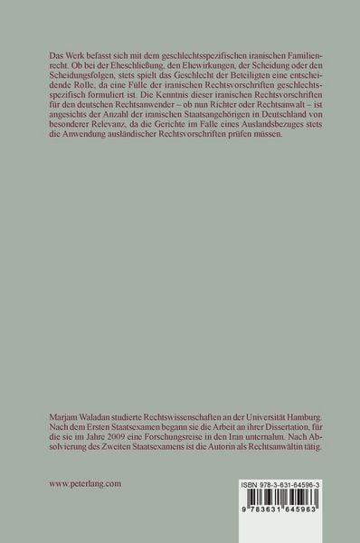 Produktbild: Das iranische Familienrecht unter der besonderen Ber&uuml;cksichtigung der Rechte von Frauen und Kindern