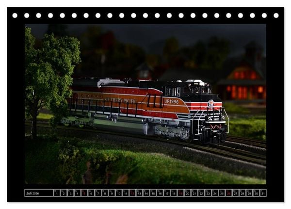 Produktbild: Amerikanische Modelleisenbahnen (Tischkalender 2026 DIN A5 quer), CALVENDO Monatskalender