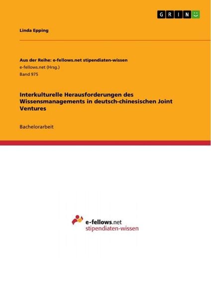 Produktbild: Interkulturelle Herausforderungen des Wissensmanagements in deutsch-chinesischen Joint Ventures