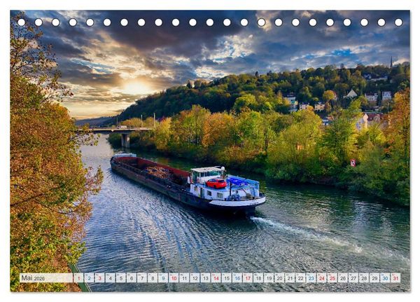 Produktbild: Esslingen zwischen Tag und Nacht (Tischkalender 2026 DIN A5 quer), CALVENDO Monatskalender